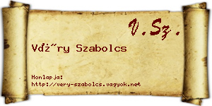 Véry Szabolcs névjegykártya